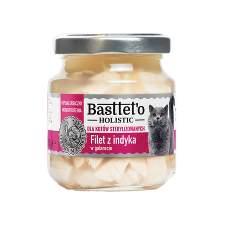 BASTTET'O HOLISTIC Sterilised mokra karma dla kotów - indyk, 130 g