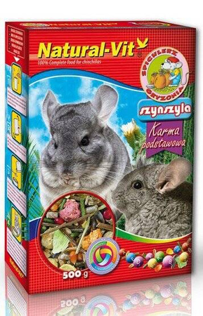 Natural-Vit Spichlerz gryzonia karma dla szynszyl, 500 g