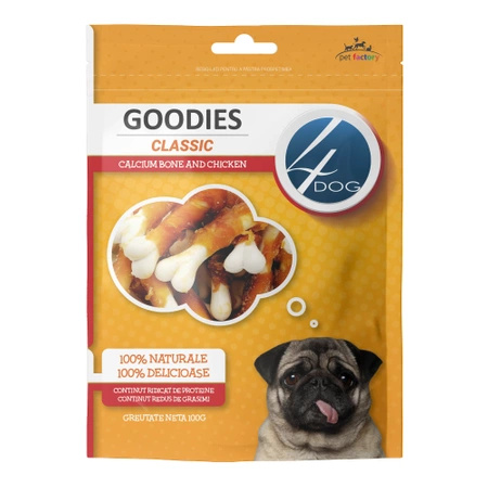 4DOG GOODIES przysmak dla psów - kości z kurczaka, 100 g