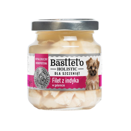 BASTTET'O HOLISTIC monoproteinowa mokra karma dla szczeniąt - indyk 130g