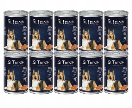 DR. TREND Premium mokra karma dla psów z cielęciną w sosie 10x400 g
