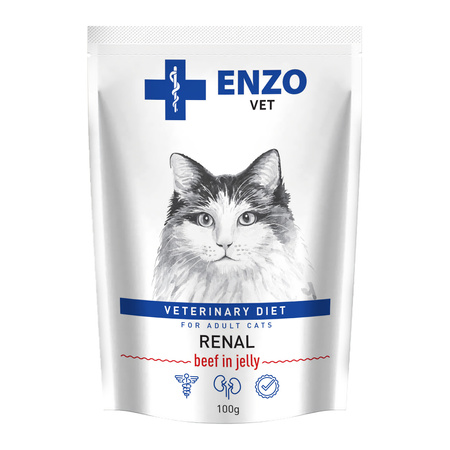 ENZO VET Renal mokra karma dla kotów - wołowina w galarecie 100 g