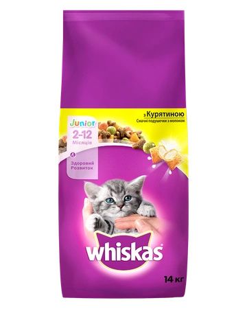 WHISKAS Junior sucha karma dla kociąt - kurczak 14 kg