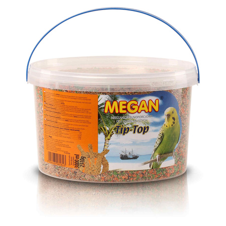 MEGAN Tip-Top pokarm dla papug falistych, 3 L (2,31 kg)