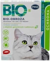 PESS Bio-obroża - obroża na pchły i kleszcze dla kotów, 35 cm