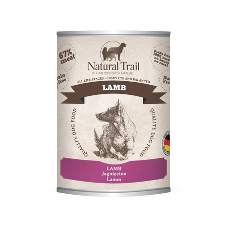 NATURAL TRAIL mokra karma dla psów - jagnięcina 6 x 800 g