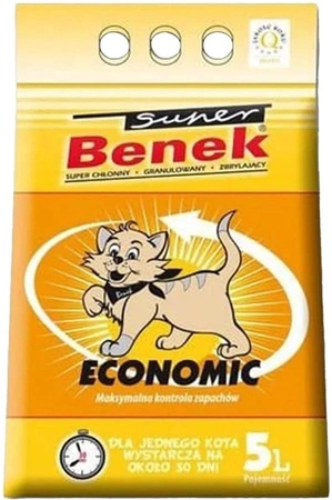 Super Benek Economic żwirek bentonitowy Active, 5 L