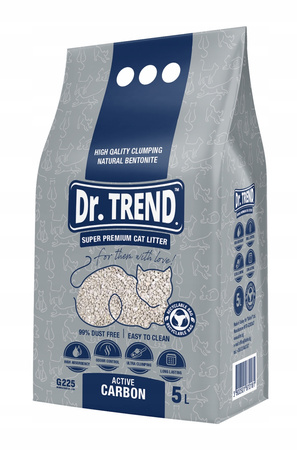 Dr. Trend super premium Żwirek dla kota - Active Carbon 5 L