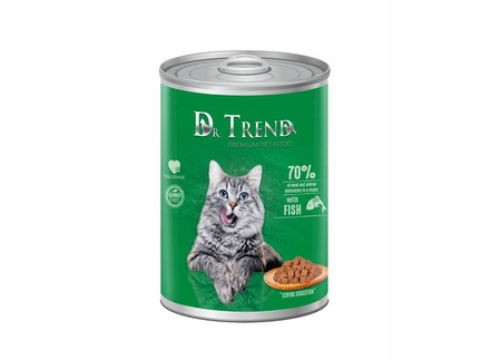 DR. TREND mokra karma dla kotów z rybą w delikatnym sosie 10x400 g