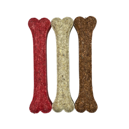 4DOG Przysmak dla psów kości z wołowej skóry 10 cm, 3 szt.