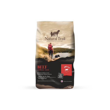 NATURAL TRAIL sucha karma dla psów średnich ras - wołowina 2 kg