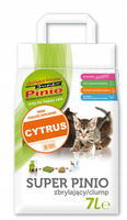 Super Pinio Kruszon żwirek drzewiasty zbrylający o zapachu cytrusa, 7 L