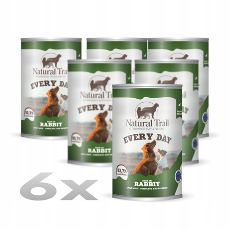 NATURAL TRAIL Every Day mokra karma dla psów - królik 6 x 400 g