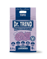 DR. TREND Super Premium Żwirek na bazie tofu o zapachu lawendy, 6 L