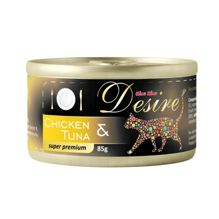 MIAU MIAU DESIRE mokra karma dla kotów - kurczak i tuńczyk 85 g