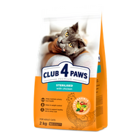 CLUB 4 PAWS Premium sucha karma dla kotów sterylizowanych 2 kg