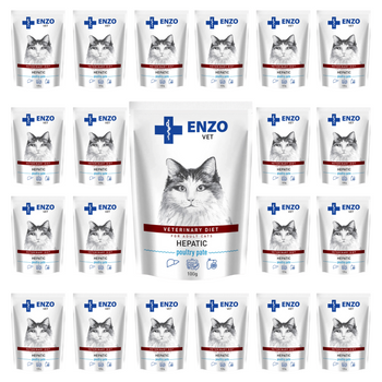 ZESTAW ENZO VET pasztet z drobiowych wątróbek dla kotów 24 x 100 g