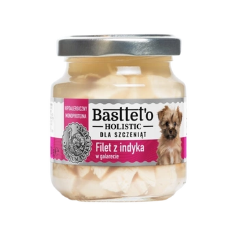 BASTTET'O HOLISTIC monoproteinowa mokra karma dla szczeniąt - indyk 130g