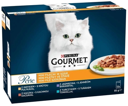 Purina Gourmet Perle mokra karma dla dorosłych kotów - mix smaków 12 x 85 g