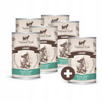 NATURAL TRAIL Light mokra karma dla psów mix smaków 5 x 400g + GRATIS