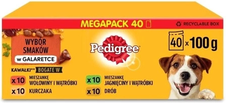 PEDIGREE mokra karma dla dorosłych psów - mix smaków 40 x 100 g 