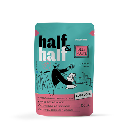 Half&Half mokra karma dla dorosłych psów - wołowina w sosie, 100 g