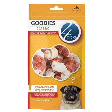 4DOG GOODIES przysmak dla psów - kości z kaczką, 120 g