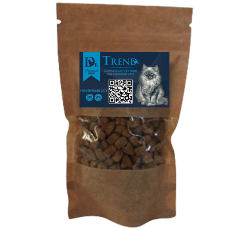 DR. TREND "Sterilised" pełnoporcjowa sucha karma dla dorosłych kotów po zabiegu sterylizacji 50 g
