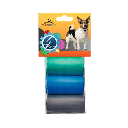 4DOG Torba higieniczna wielokolorowa - 3 szt.