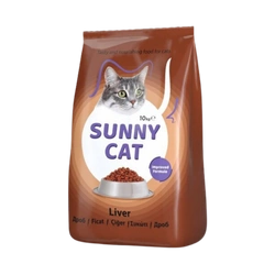 SUNNY CAT Sucha karma dla kotów - wątróbka 10 kg