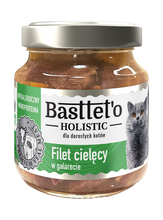 BASTTET'O HOLISTIC mokra karma dla kota cielęcina w galarecie 130 g
