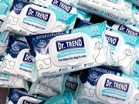 DR. TREND chusteczki nawilżające dla psów i kotów Super Premium 48 szt.