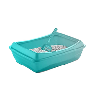 MIAU MIAU duża niebieska kuweta z łopatką dla kota - 49,5x37,5x15 cm