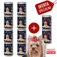 DR. TREND Premium mokra karma dla psów z dziczyzną 8x400 g + GRATIS