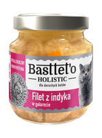 BASTTET'O HOLISTIC mokra karma dla kotów - indyk w galarecie, 130 g