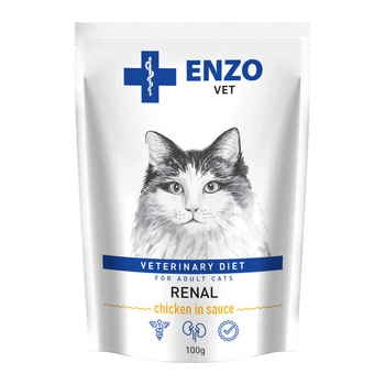 ENZO VET Renal mokra karma dla kotów - kurczak w sosie 100 g