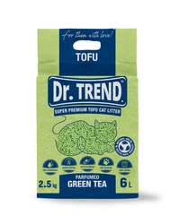 DR. TREND Super Premium Żwirek na bazie tofu o zapachu zielonej herbaty, 6 L