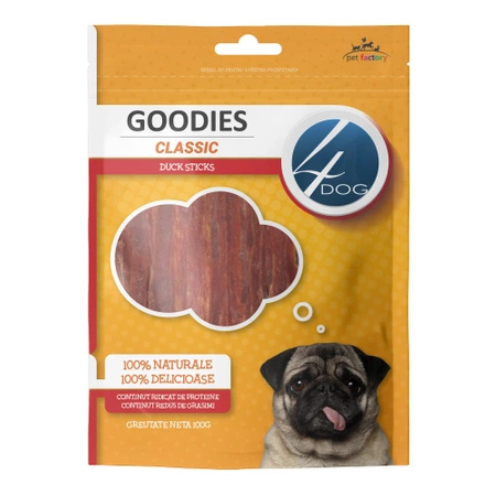 4DOG GOODIES przysmak dla psów - pałeczki z kaczki, 100 g
