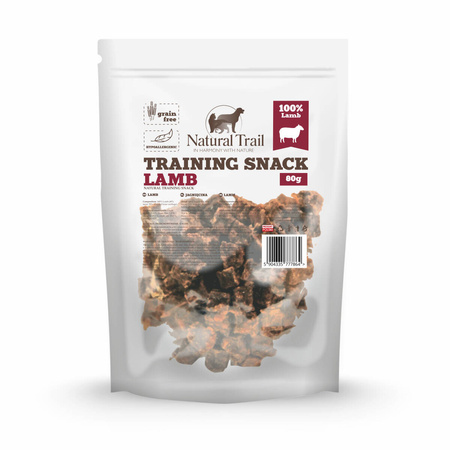 NATURAL TRAIL przysmak treningowy dla psów - jagnięcina 80 g