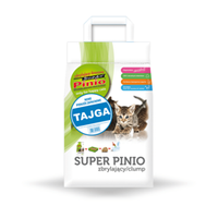 Super Pinio Kruszon żwirek drzewiasty zbrylający o zapachu tajgi, 7 L