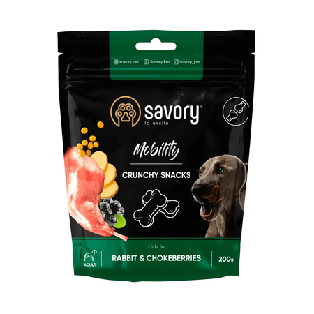 SAVORY przysmak dla mobilności psów - królik i aronia, 200 g