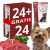 DOG JOY mokra karma dla psów - wołowina 24 x 100 g + GRATIS