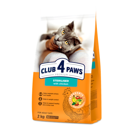 CLUB 4 PAWS Premium sucha karma dla kotów sterylizowanych 2 kg