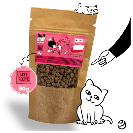 Half&Half sucha karma dla kociąt - wołowina 50 g