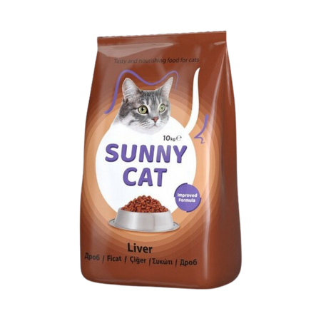 SUNNY CAT Sucha karma dla kotów - wątróbka 10 kg