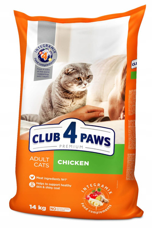 CLUB 4 PAWS Premium sucha karma dla kotów - kurczak 14 kg