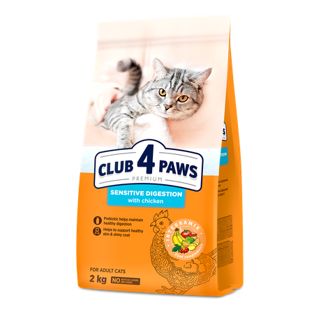 CLUB 4 PAWS Premium „Sensitive digestion” sucha karma dla kotów 2 kg