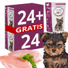 DOG JOY mokra karma dla szczeniąt - kurczak 24 x 100 g + GRATIS