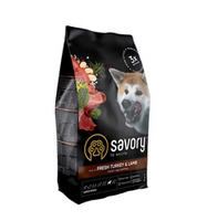 SAVORY sucha karma dla dorosłych psów dużych ras - indyk i jagnięcina 3 kg