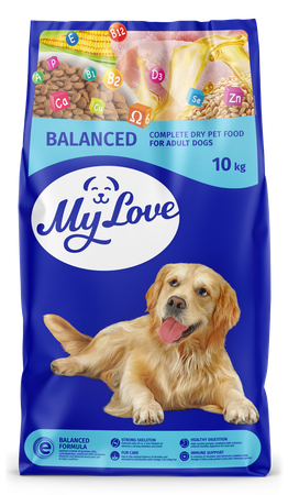 MY LOVE sucha karma dla psów z mieszanką z mięsa 10 kg